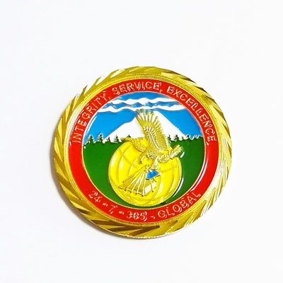 購入 4mm ゴールド カスタム チャレンジコイン 精密製造のためのスタンプリングプロセス online manufacture