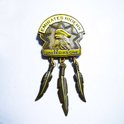 comprare 3D Antico Bronzo Custom Metal Pin Zinc Alloy Dangle Pins Con frizioni a farfalla online manufacture