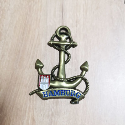 Beli 3D Anchor Custom Fridge Magnet Zinc Alloy Die Cast Tourist Souvenir Fridge Magnet online manufacture