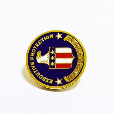 Round Iron Stamped Custom Hard Enamel Pins 1.2mm With Rubber Clutch