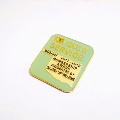 Anniversary Custom Soft Enamel Pins Epoxy Coated With 2 Posts For Awarding Member