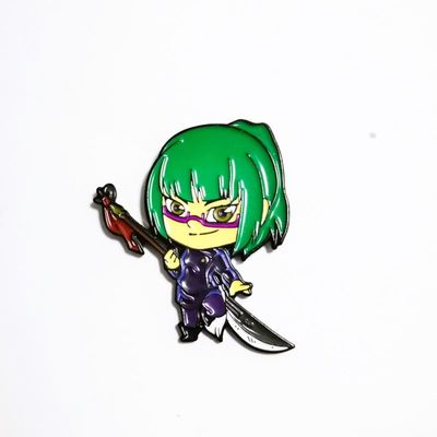 Custom Dyed Black Metal Soft Enamel Lapel Pins Stamped With Ninja Design