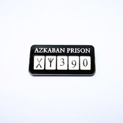 Azkaban Prison Iron Hard Enamel Silver Finishing Lapel Pin Custom with Butterfly Clutches
