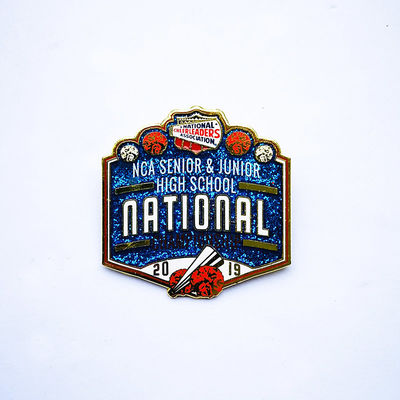 School Association Customized Lapel Pins Die Casting With Embossed Back Texts