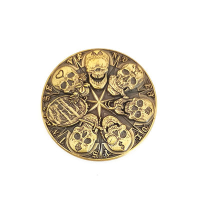 3D Die Casted Metal Coins Collectible Antique Brass Coin 7 Deadly Sins Design