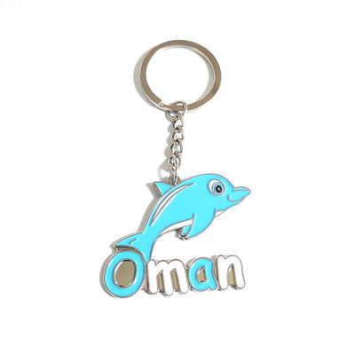 2 Inch Soft Enamel Metal Key Chains Tourism Souvenir Key Chains With Split Keyring