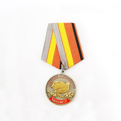 Two Toned Brass Medal Badges And Medals For Awards And Recognition Russian Style