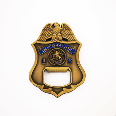 Zinc Alloy US Immigration Vintage Style Bottle Opener With Antique Bronze Finish