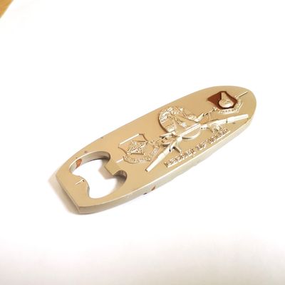 Matte Nickel Air Force Metal Bottle Openers Zinc Alloy With 3D Detachable Emblem