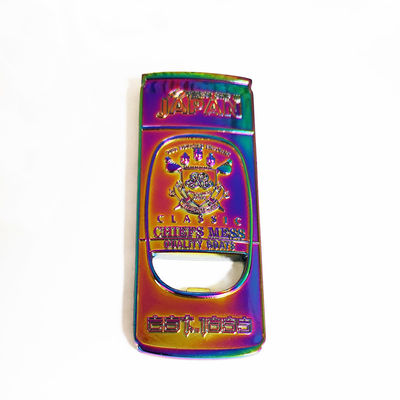 Rainbow Finish Zinc Alloy 3D Bottle Openers Diecasted USN / USS Chiefs Mess