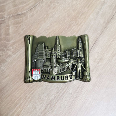 Antique Finish Custom Fridge Magnets Travel Souvenir Metal Refrigerator Magnets