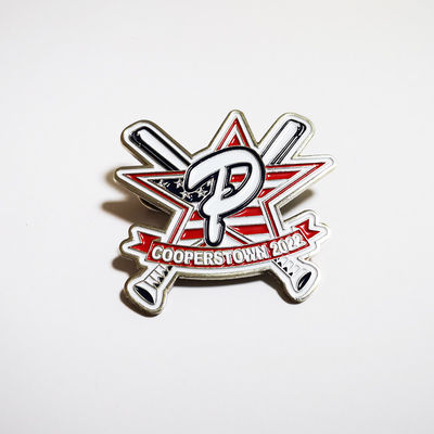 Nickel Finishing Popular US Baseball Club Lapel Pin for Baseball Game Events